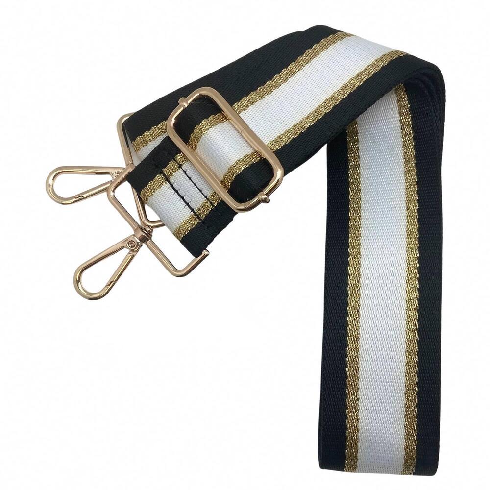 NEW CTHRU women's adjustable crossbody bag strap in black and white